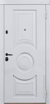 Дверь  Неаполь цвет белый/белый 860х2050 мм вид снаружи