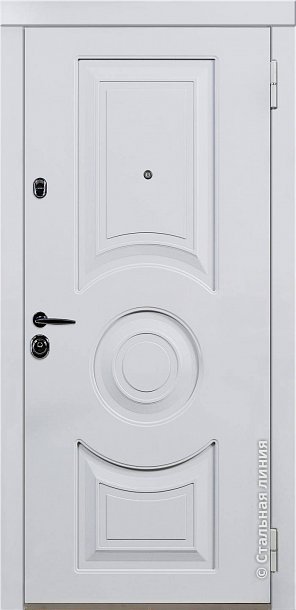 Дверь  Неаполь цвет белый/белый 860х2050 мм