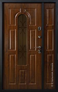 Дверь  Севилья цвет дуб темный/дуб беленый 1240х2050 мм вид изнутри