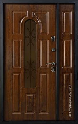 Дверь  Севилья цвет дуб темный/дуб беленый 1240х2050 мм вид изнутри
