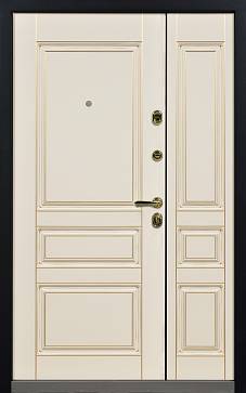Дверь  Гринвич цвет черно-серый/слоновая кость 1280х2060 мм вид изнутри