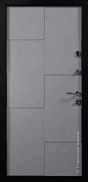 Дверь  Квадро цвет платиновый серый/платиновый серый 880х2060 мм вид изнутри