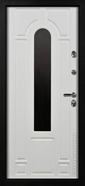 Дверь  Тауэр цвет черно-серый/белый 880х2060 мм вид изнутри
