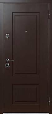 Дверь  Торонто с терморазрывом цвет коричневый/дуб беленый 860х2050 мм вид снаружи