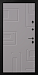 Дверь  Апероль цвет серый/серый 860х2050 мм вид изнутри