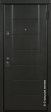 Дверь  Невада цвет черно-серый/черно-серый 880х2060 мм вид снаружи