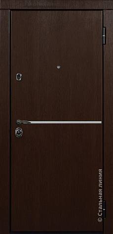 Дверь  Бридж Лайт цвет венге темный/пломбир 860х2050 мм вид снаружи