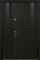 Дверь  Хьюстон цвет черно-серый/черно-серый 1280х2060 мм вид снаружи