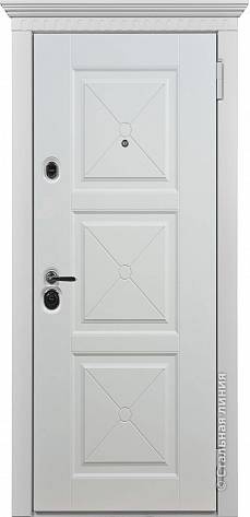 Дверь  Тулон цвет белый/белый 860х2060 мм вид снаружи