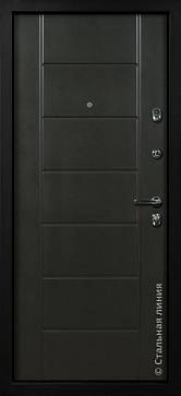 Дверь  Невада цвет черно-серый/черно-серый 880х2060 мм вид изнутри