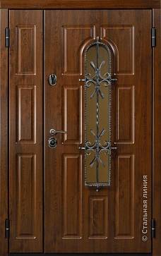Дверь  Севилья цвет дуб темный/дуб беленый 1240х2050 мм вид снаружи