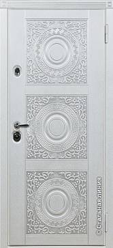 Дверь  Салерно цвет белый/белый 880х2060 мм вид снаружи