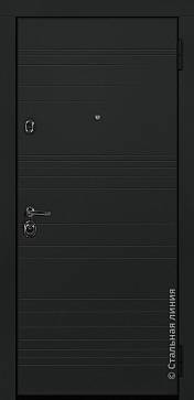 Дверь  Юна цвет черный кашемир/черный кашемир 880х2060 мм вид снаружи