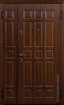 Дверь  Атлант цвет дуб темный/дуб беленый 1240х2050 мм вид снаружи