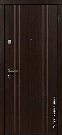 Дверь  Бруклин цвет венге темный/пломбир 860х2050 мм вид снаружи