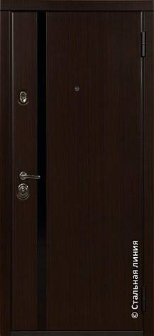Дверь  Гранд цвет венге темный/венге темный 880х2060 мм вид снаружи