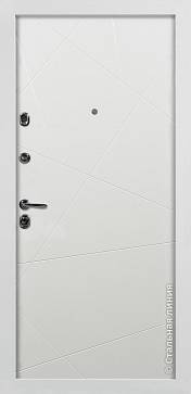 Дверь  Клео цвет белый/белый 880х2060 мм вид снаружи