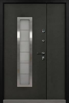 Дверь  Берген цвет черно-серый/черно-серый 1280х2060 мм вид изнутри