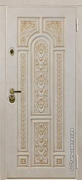 Дверь  Рафаэль цвет белый/белый 880х2060 мм вид снаружи