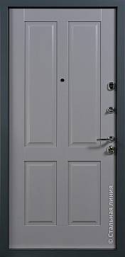 Дверь  Марго цвет платиновый серый/платиновый серый 880х2060 мм вид изнутри