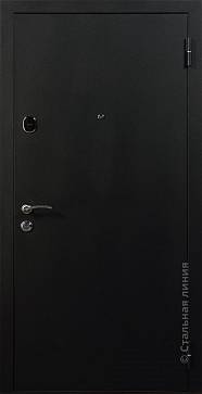 Дверь  Пиано-М цвет черный/ясень белый 860х2050 мм вид снаружи