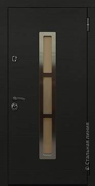 Дверь  Норвегия цвет черно-серый/черно-серый 860х2050 мм вид снаружи